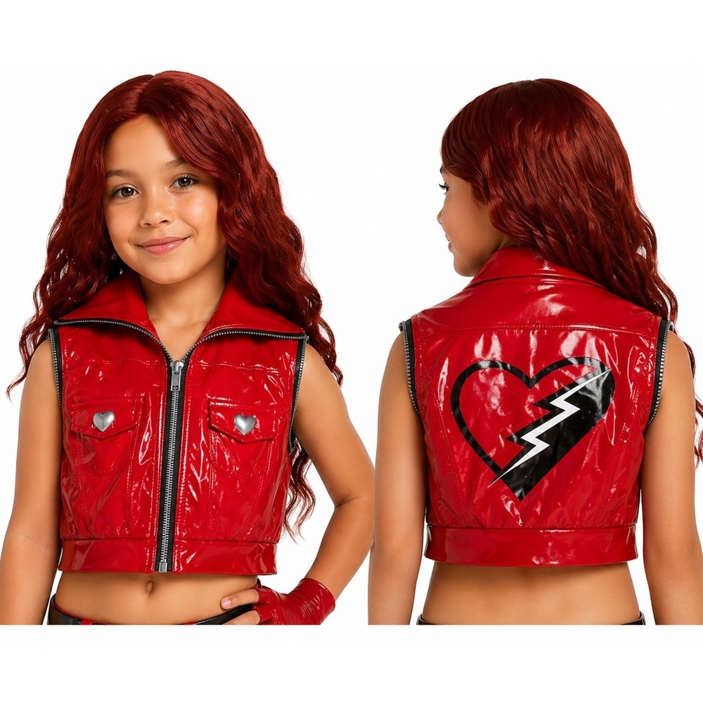 Disney Descendants Rise of Red Girls Small Spirit Halloween Costume Red Vest